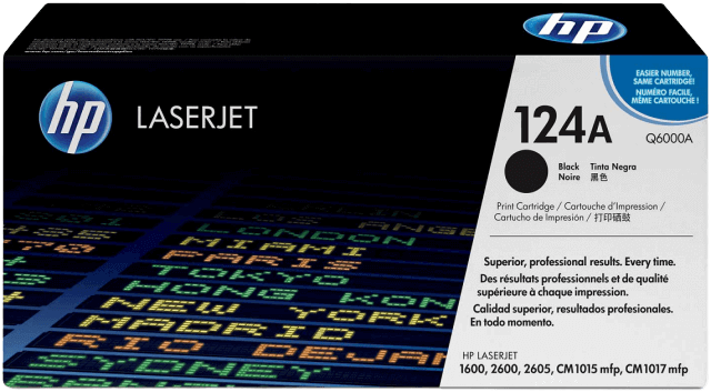 HP 124A svart original toner 2500 sidor (Q6000A)