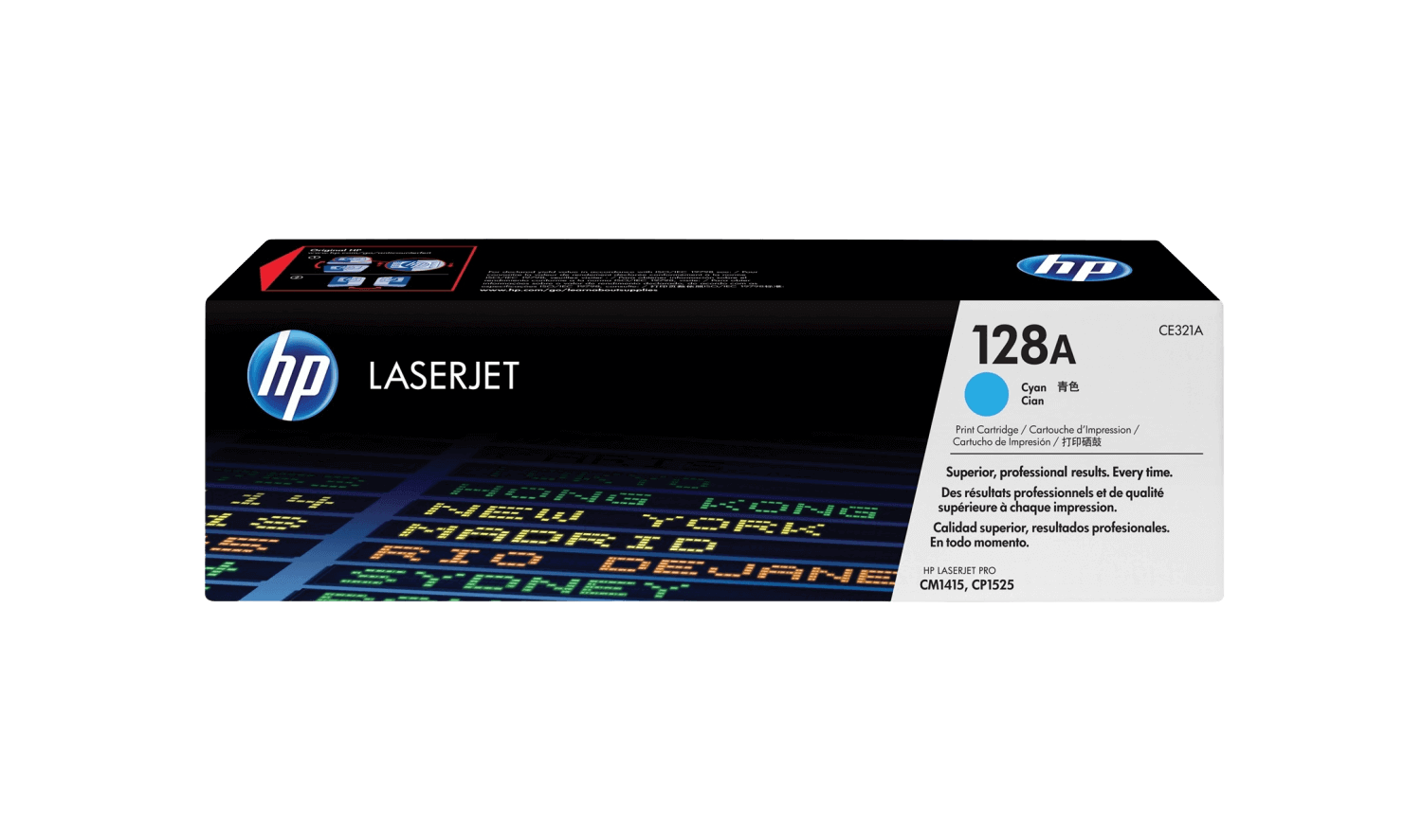 HP 128A cyan original toner 1300 sidor (CE321A)