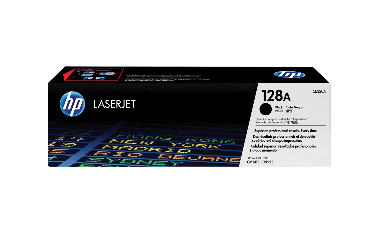 HP 128A svart original toner 2000 sidor (CE320A)