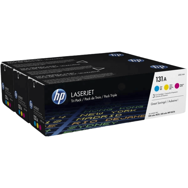 HP 131A CMY original multipack 5400 sidor (U0SL1AM)