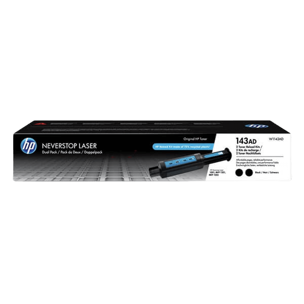 HP 143AD twin pack svart original toner 2 x 2500 sidor (W1143AD)
