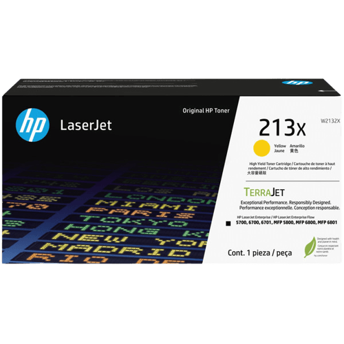 HP 213X XL gul original toner 6000 sidor (W2132X)