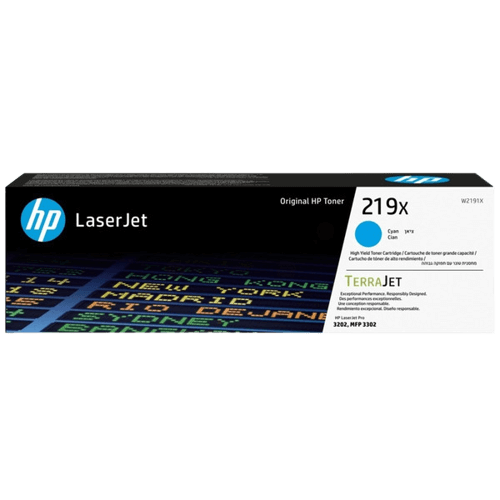 HP 219X XL cyan original toner 2500 sidor (W2191X)