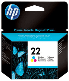 HP 22 3 färger i en original bläckpatron 5 ml. (C9352AE)