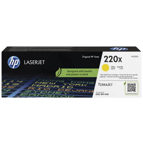 HP 220X XL gul original toner 5500 sidor (W2202X)