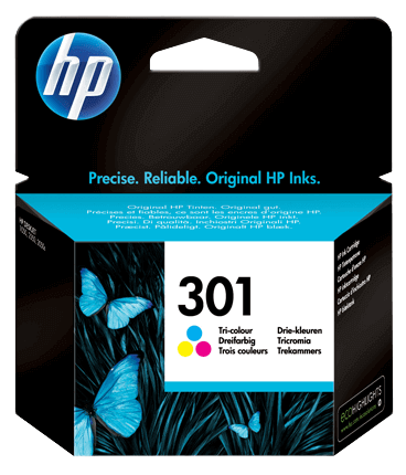 HP 301 3 färger i en original bläckpatron 3 ml. (CH562EE)
