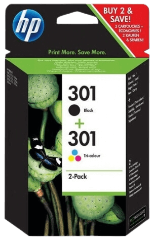 HP 301 CMYK original multipack 355 sidor (N9J72AE / J3M81AE)