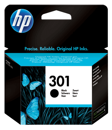 HP 301 svart original bläckpatron 3 ml. (CH561EE)