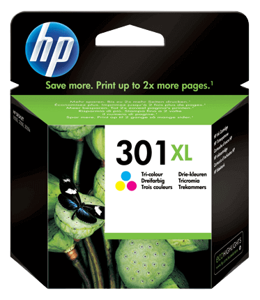 HP 301XL 3 färger i en original bläckpatron 6 ml. (CH564EE)