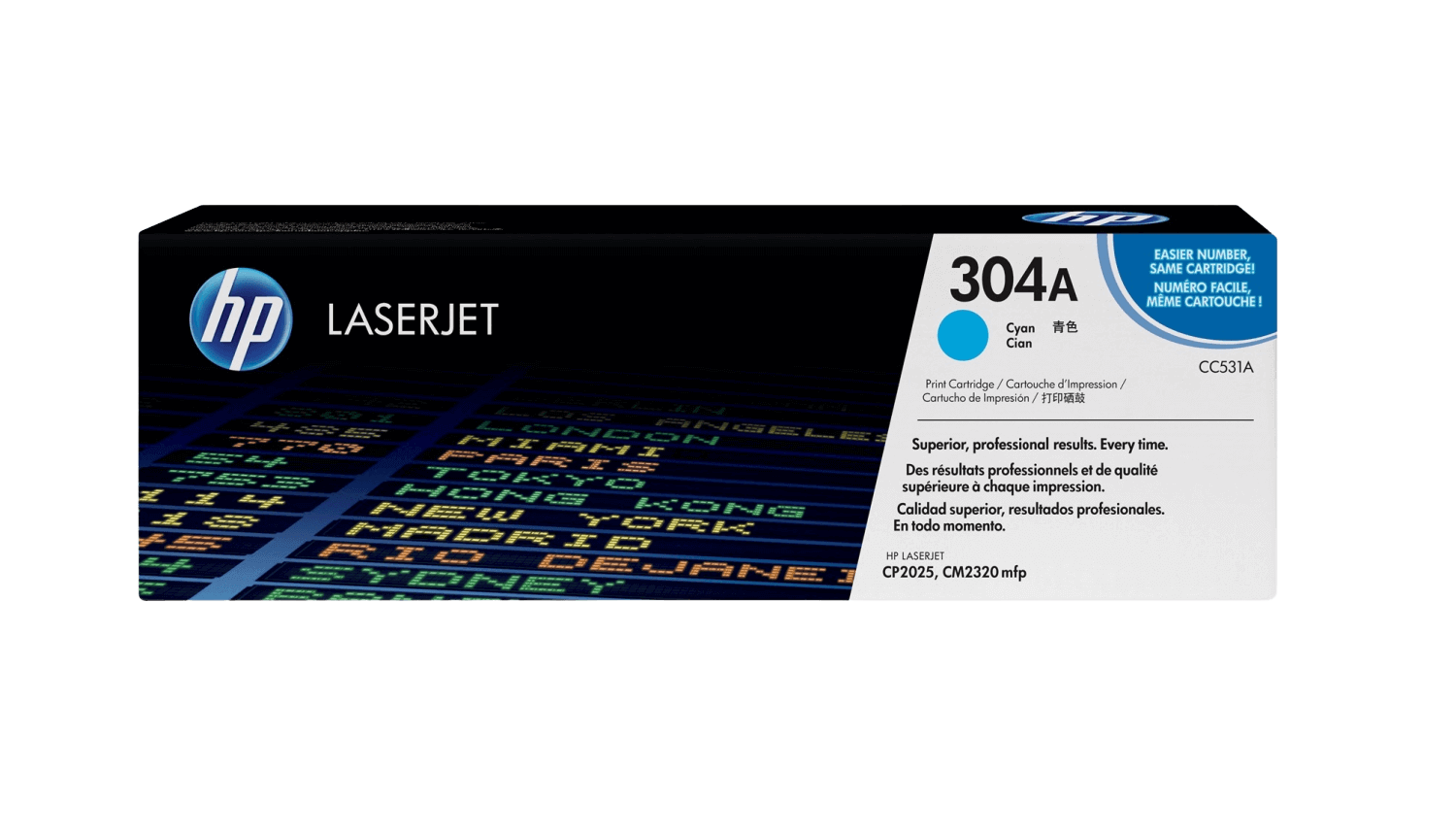 HP 304A XL cyan original toner 2800 sidor (CC531A)