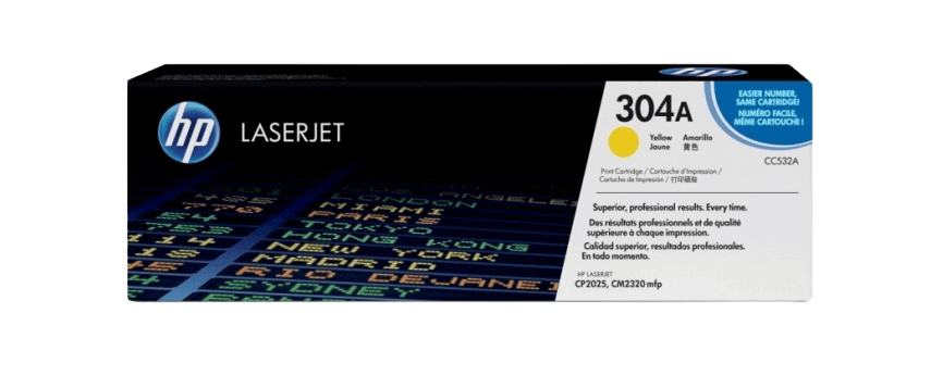 HP 304A XL gul original toner 2800 sidor (CC532A)