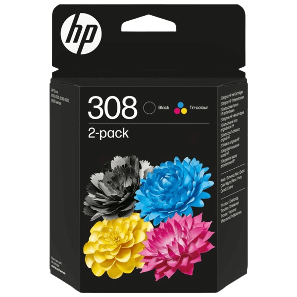 HP 308 CMYK original bläckpatron 120 sidor (6L6S6UE)