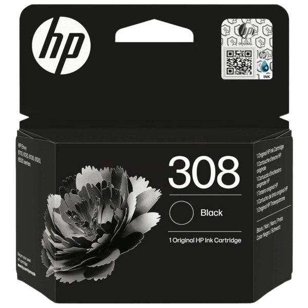 HP 308 svart original bläckpatron 160 sidor (7FP21UE)