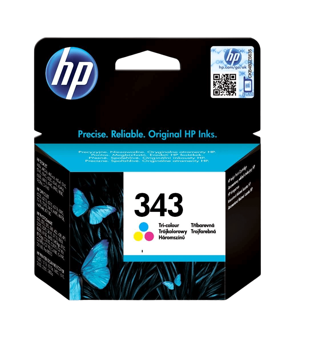 HP 343 3 färger i en original bläckpatron 7 ml. (C8766EE)