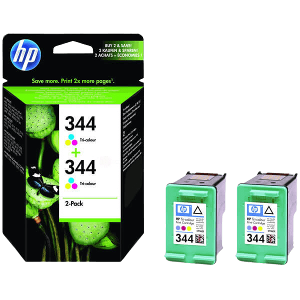 HP 344 twin pack 3 färger i en original bläckpatron 28 ml. (C9505EE)