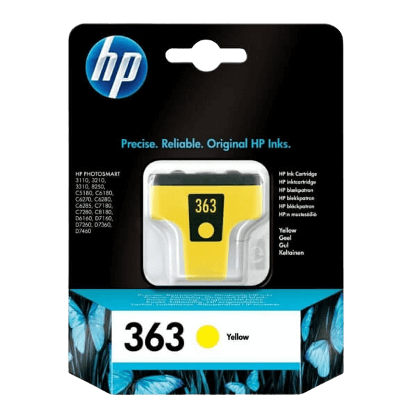 HP 363 gul original bläckpatron 4 ml. (C8773EE)