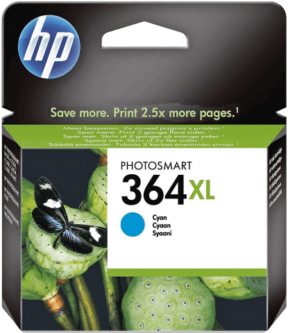 HP 364XL cyan original bläckpatron 6 ml. (CB323EE)