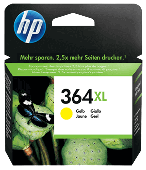 HP 364XL gul original bläckpatron 6 ml. (CB325EE)