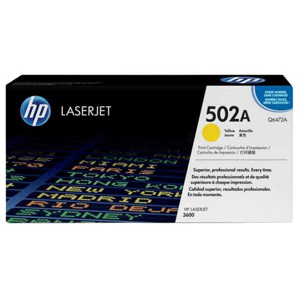 HP 502A gul original toner 4000 sidor (Q6472A)