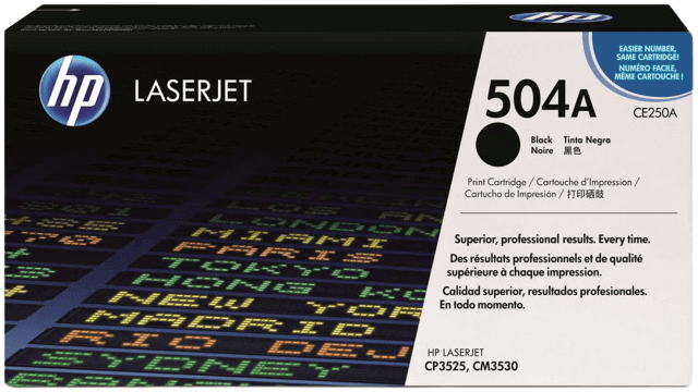 HP 504A svart original toner 5000 sidor (CE250A)
