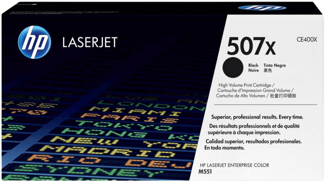 HP 507X XL svart original toner 11000 sidor (CE400X)