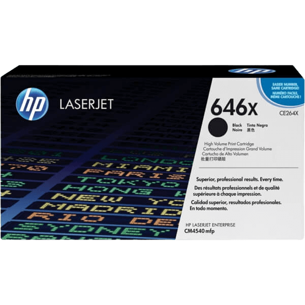 HP 646X XL svart original toner 17000 sidor (CE264X)