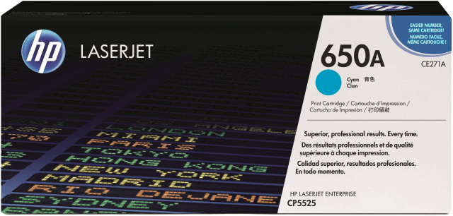 HP 650A cyan original toner 15000 sidor (CE271A)
