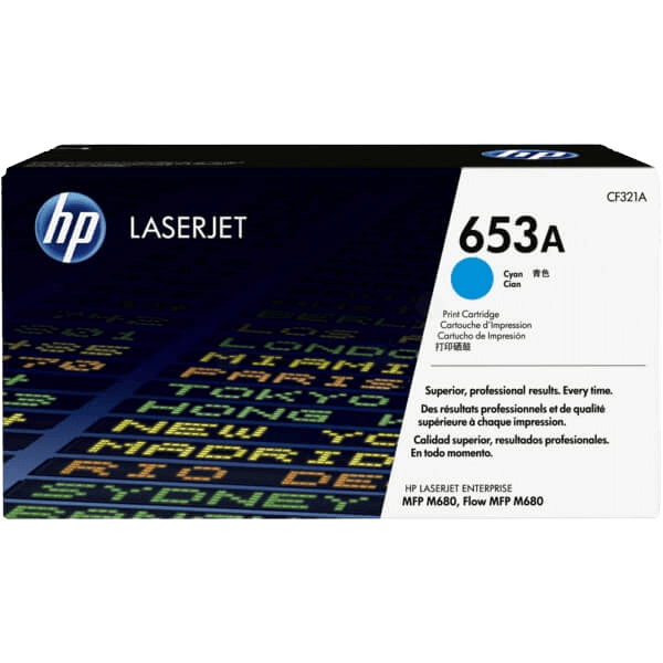 HP 653A cyan original toner 16000 sidor (CF321A)