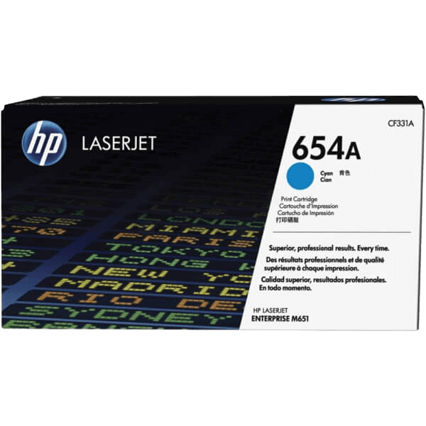 HP 654A cyan original toner 15000 sidor (CF331A)