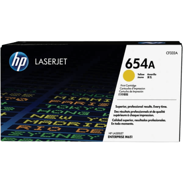 HP 654A gul original toner 15000 sidor (CF332A)