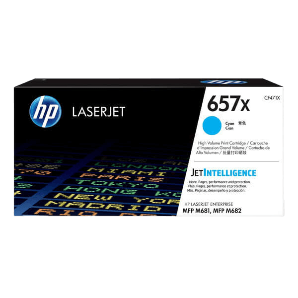 HP 657X XL cyan original toner 23000 sidor (CF471X)
