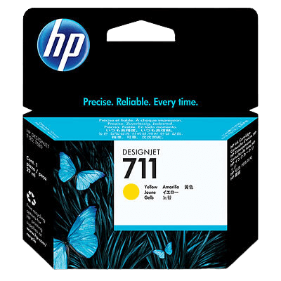 HP 711 gul original bläckpatron 29 ml. (CZ132A)