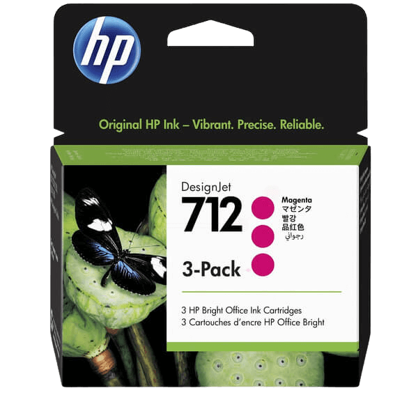 HP 712 Triple pack magenta original bläckpatron 3 x 29 ml. (3ED78A)
