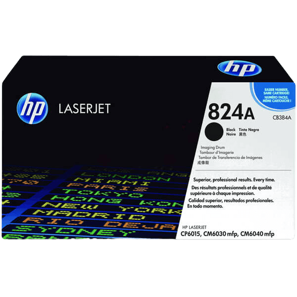 HP 824A svart tillbehör - original trumma 35000 sidor (CB384A)