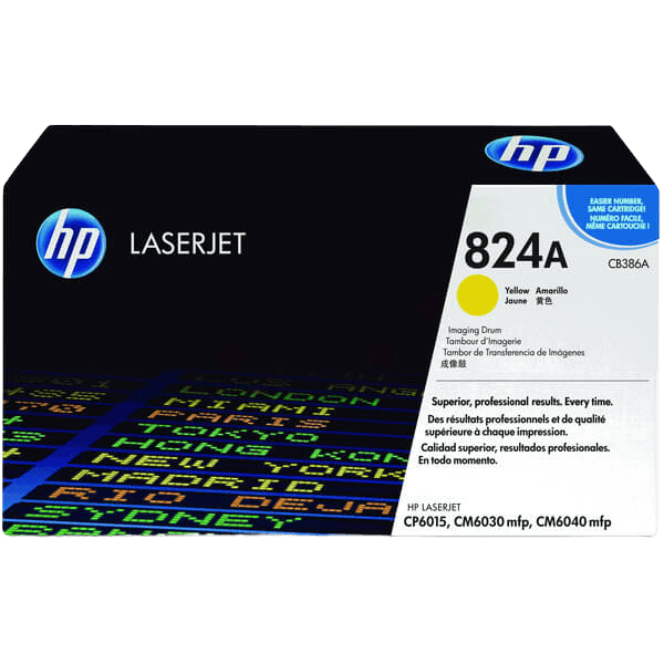HP 824A gul tillbehör - original trumma 35000 sidor (CB386A)