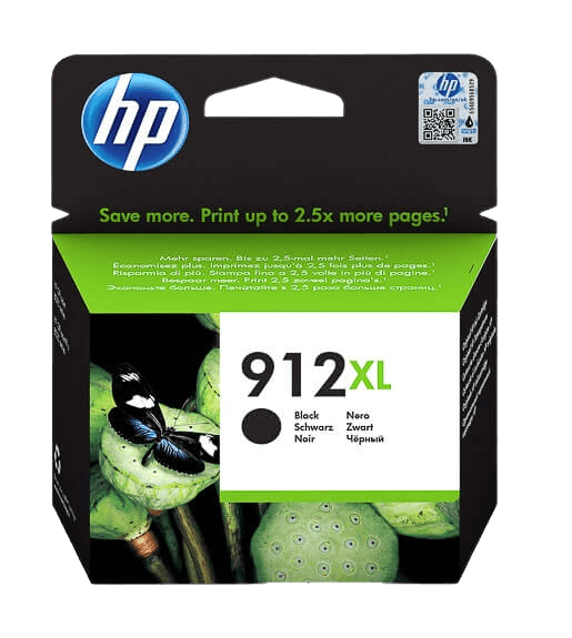 HP 912XL svart original bläckpatron 825 sidor (3YL84AE)