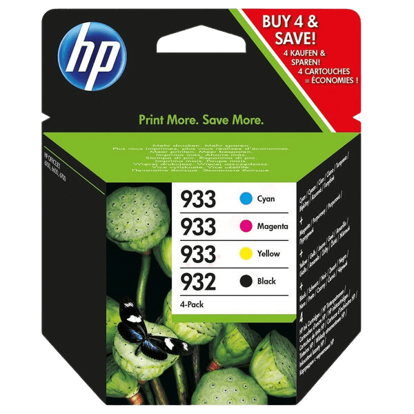 HP 932 + 933 CMYK original multipack 1390 sidor (6ZC71AE)