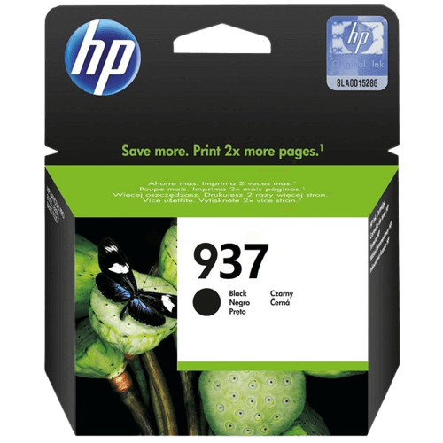 HP 937 svart original bläckpatron 1450 sidor (4S6W5NE)