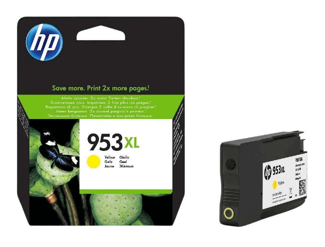 HP 953 XL gul original bläckpatron 1450 sidor (F6U18AE)