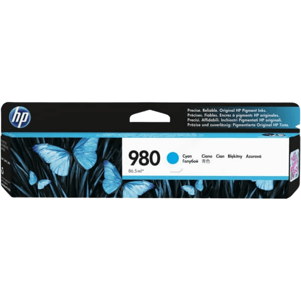 HP 980 cyan original bläckpatron 6600 sidor (D8J07A)