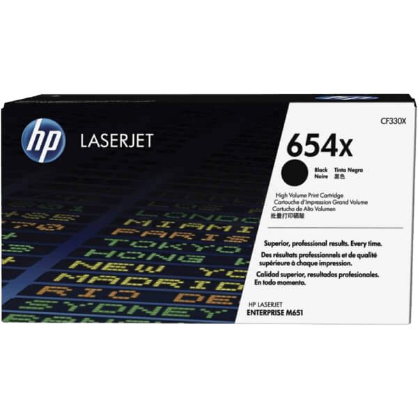 HP CF330X XL svart original toner 20500 sidor (654X)