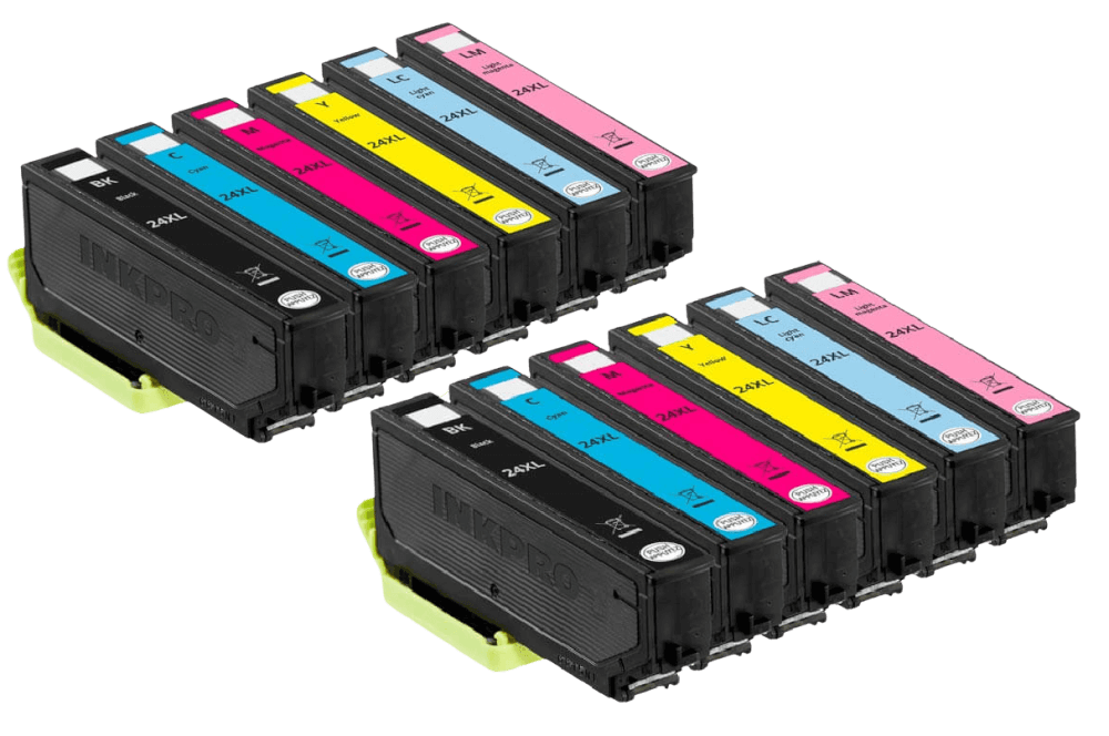 Epson 24 XL 12 st rabattpaket blækpatron 132 ml. - kompatibel