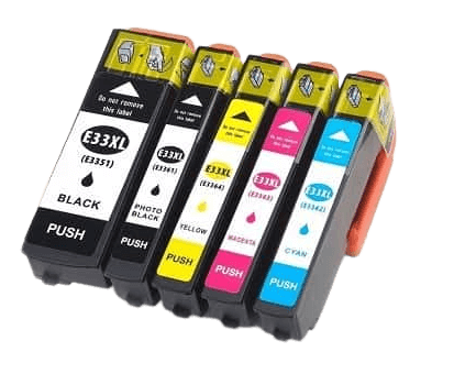 Epson 33 XL 5 st rabattpaket blækpatron 80,2 ml. - kompatibel
