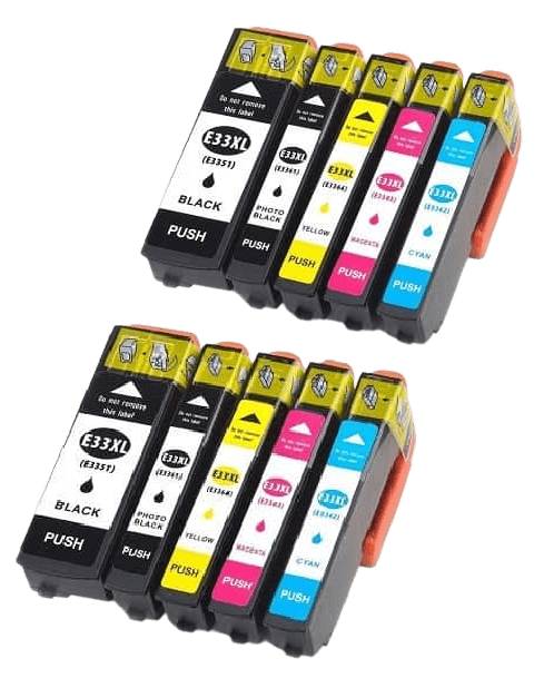 Epson 33 XL 10 st rabattpaket blækpatron 160,4 ml. - kompatibel