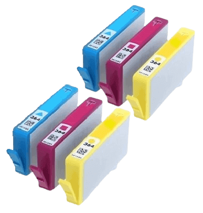 Kompatibel HP 364XL 6 st rabattpaket blækpatron 90 ml.