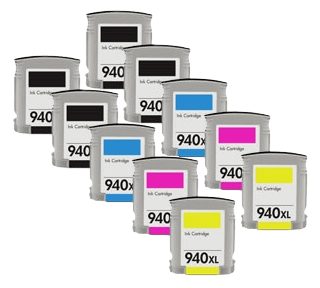 Kompatibel HP 940 XL 10 st rabattpaket blækpatron 444 ml.