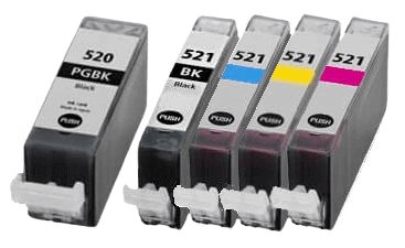 Canon CLI-521 5 st rabattpaket blækpatron 55 ml. - kompatibel