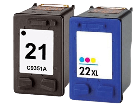 Kompatibel HP 21 + 22 - C9351AE XL 2 st rabattpaket blækpatron 40 ml.
