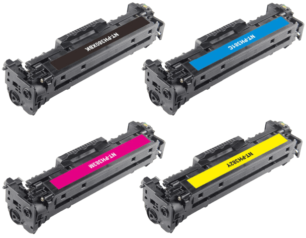 Kompatibel HP 312X 4 st rabattpaket toner 12500 sidor