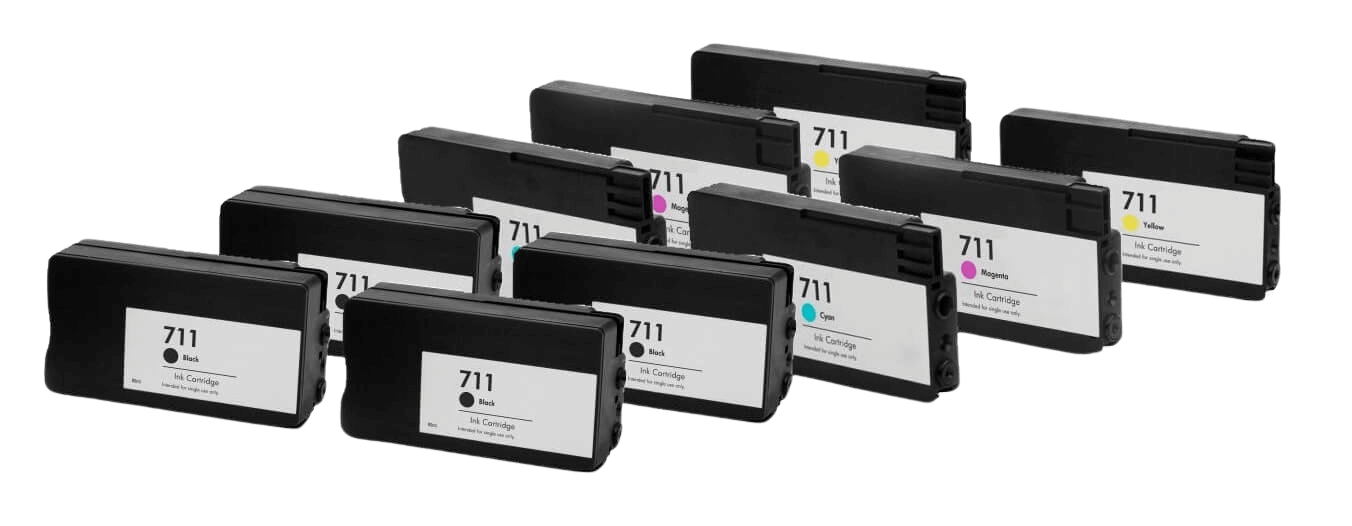 Kompatibel HP 711 10 st rabattpaket blækpatron 488 ml.